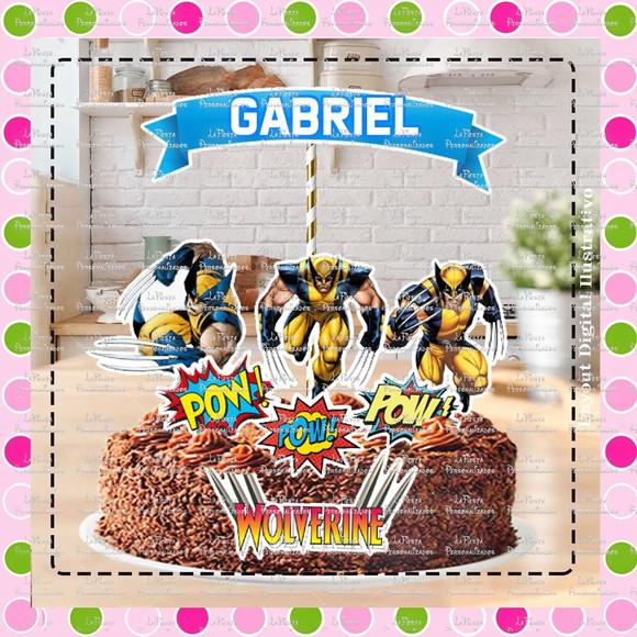 Topo de Bolo Wolverine