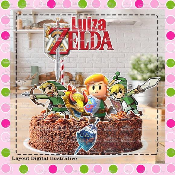 Topo de Bolo Zelda