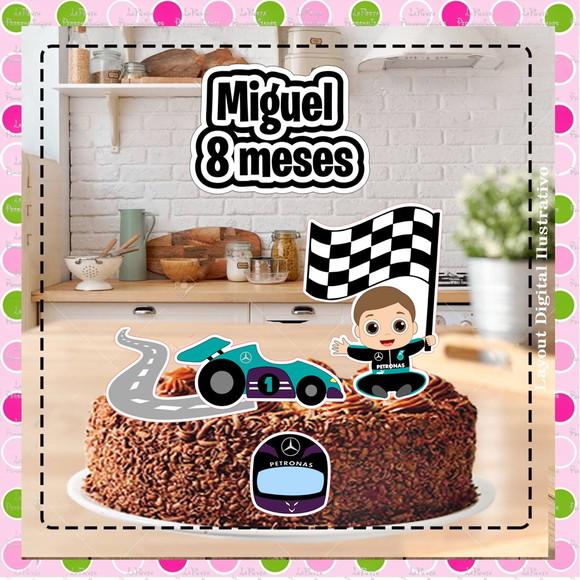 Topo de Bolo Formula 1 Baby