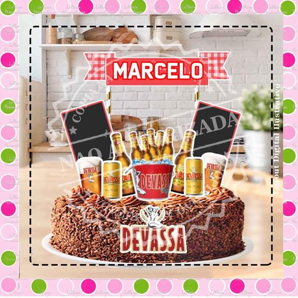 Topo de Bolo Boteco Cerveja