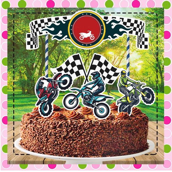 Topo de Bolo Motocross