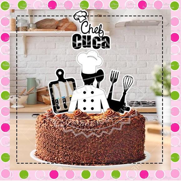 Topo de Bolo Chef de Cozinha