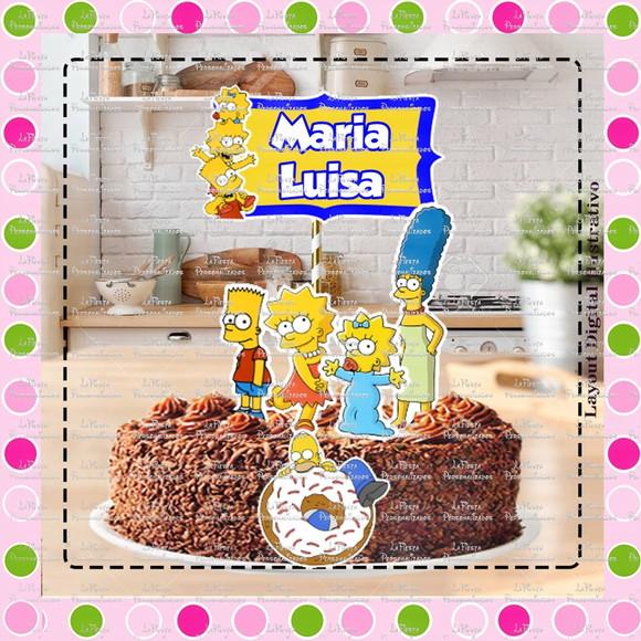 Topo de Bolo Os Simpsons