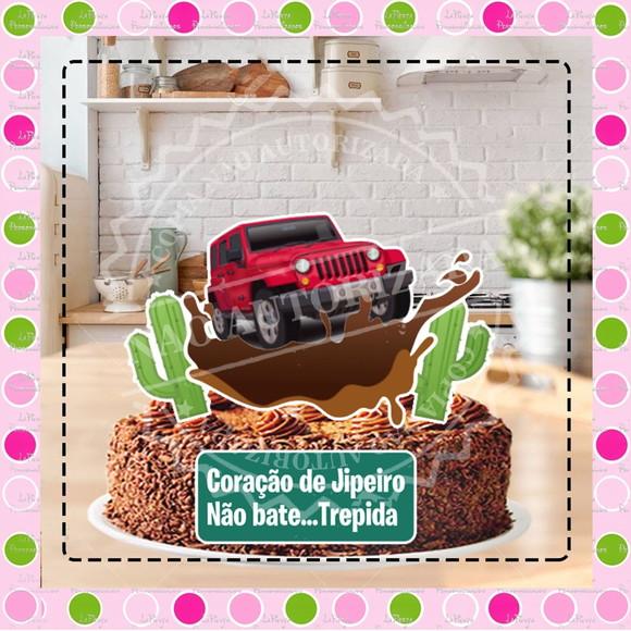 Topo de Bolo Jeep Trilha