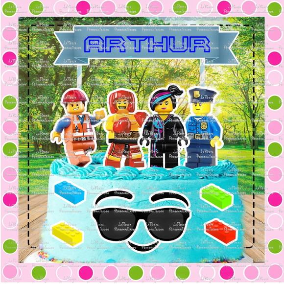 Topo de Bolo Lego Movie