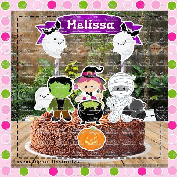 Topo de Bolo Halloween