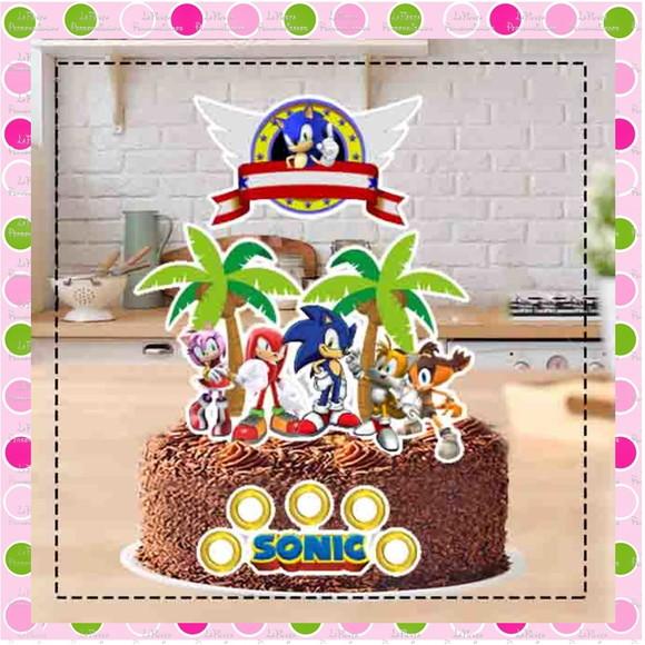 Topo de Bolo Sonic