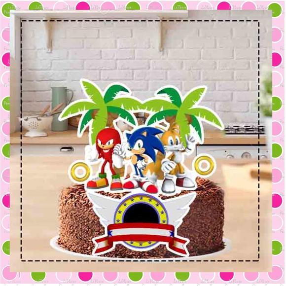 Topo de Bolo Sonic