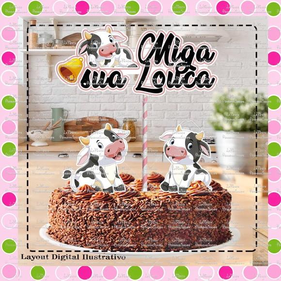 Topo de Bolo Miga sua Loka
