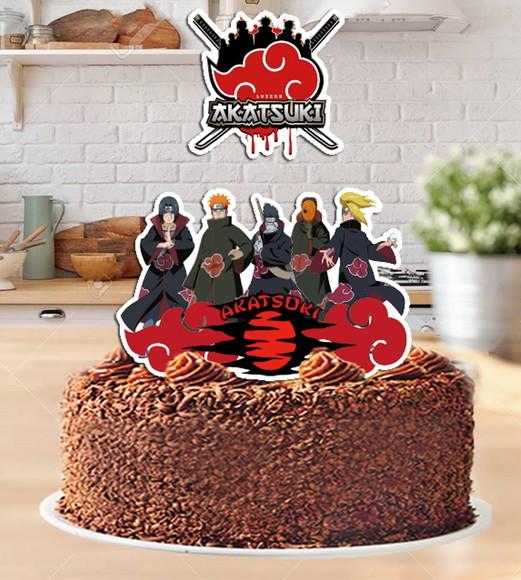 Topo de Bolo Akatsuki