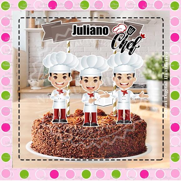 Topo de Bolo Master Chef