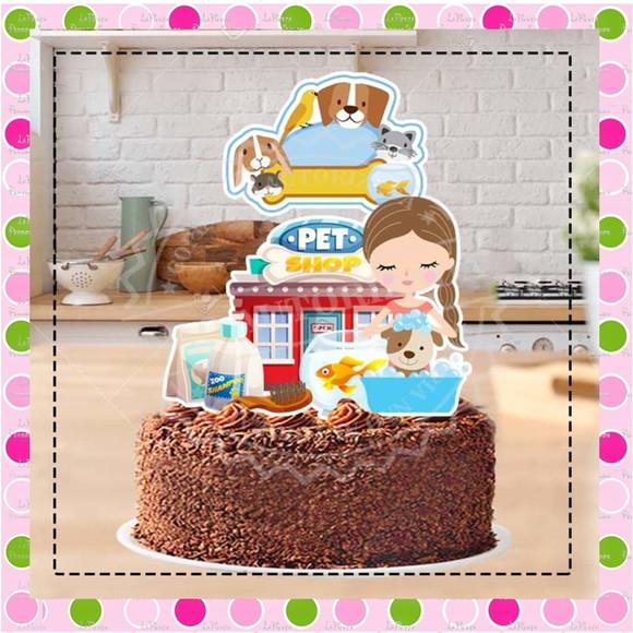 Topo de Bolo Pet Shop