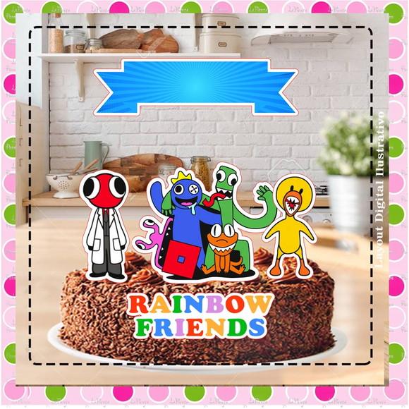 Topo de Bolo Rainbow Friends