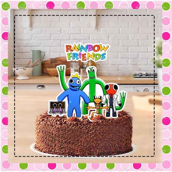 Topo de Bolo Rainbow Friends