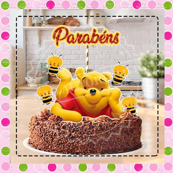 Topo de Bolo Ursinho Pooh