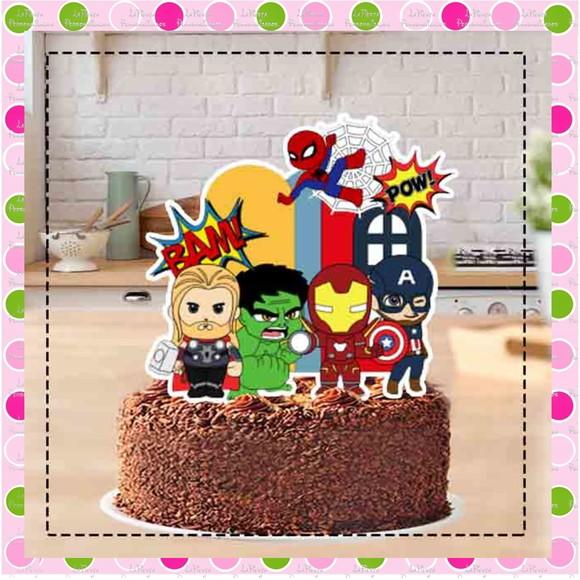 Topo de Bolo Vingadores Avengers