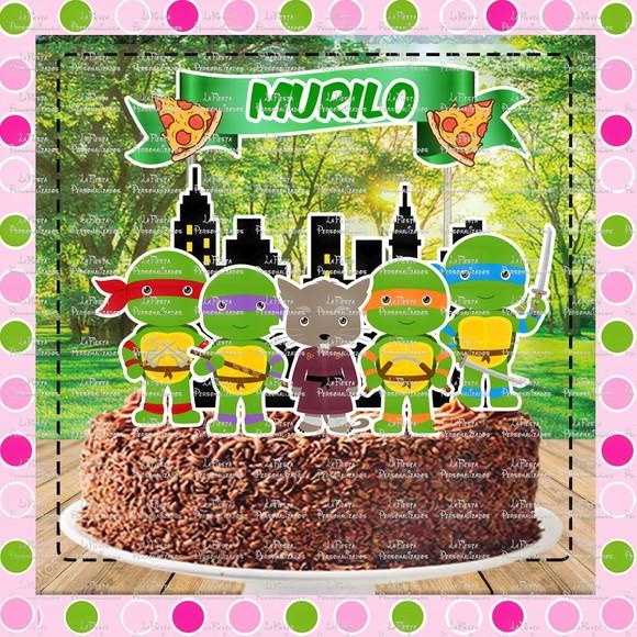 Topo de Bolo Tartaruga Ninja