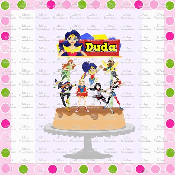 Topo de Bolo Super Hero Girls