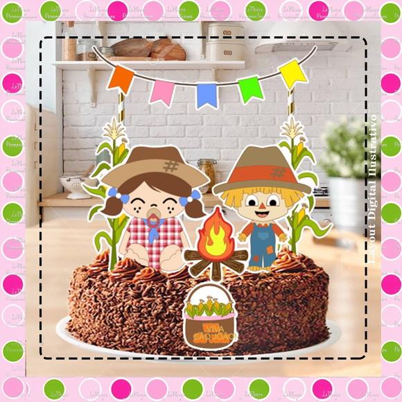 Topo de Bolo Festa Junina