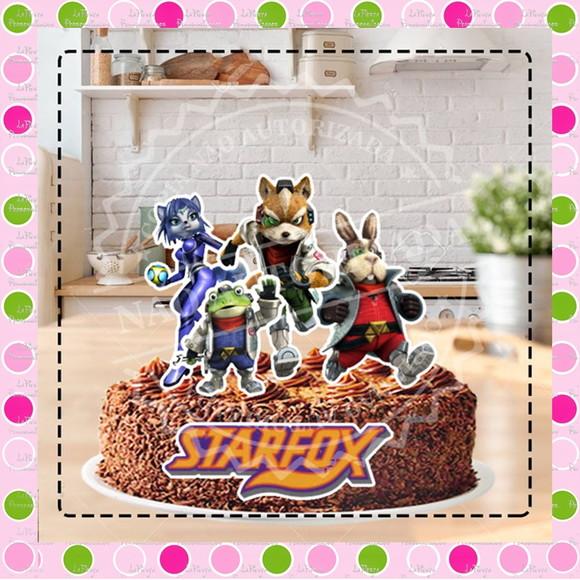 Topo de Bolo Star Fox Zero