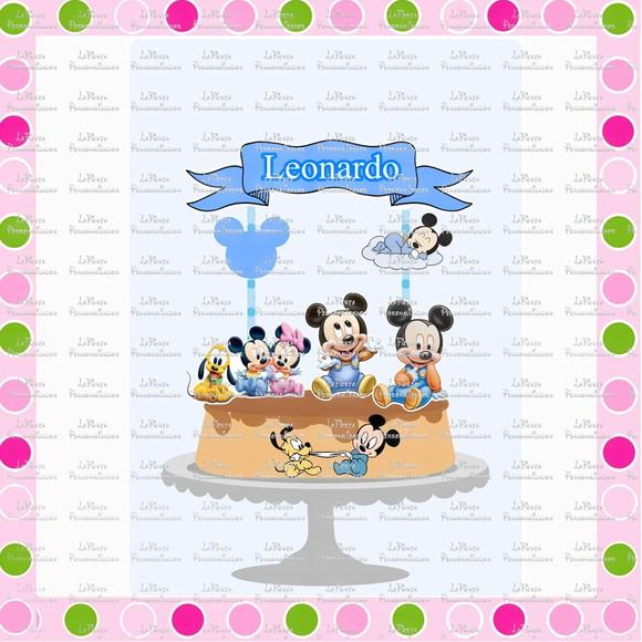 Topo de Bolo Mickey Baby
