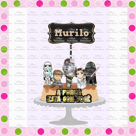 Topo de Bolo Star Wars