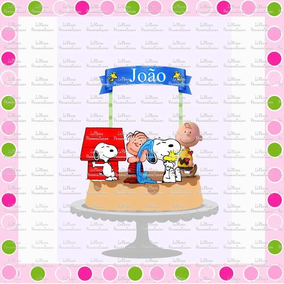Topo de Bolo Snoopy