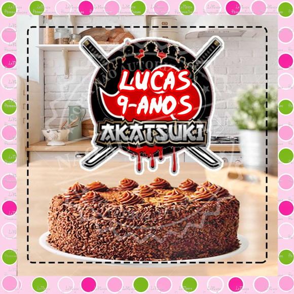 Topo de Bolo Akatsuki