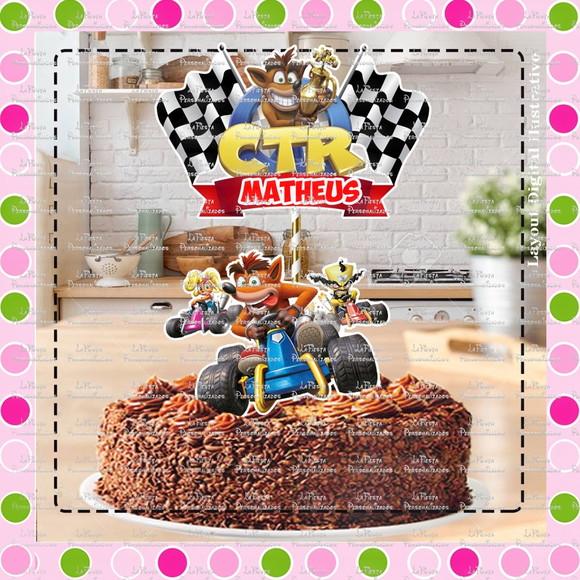 Topo de Bolo Crash Bandicoot