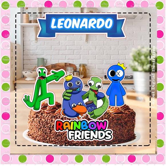 Topo de Bolo Rainbow Friends