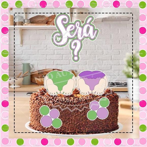 Topo de Bolo Chá Revelação