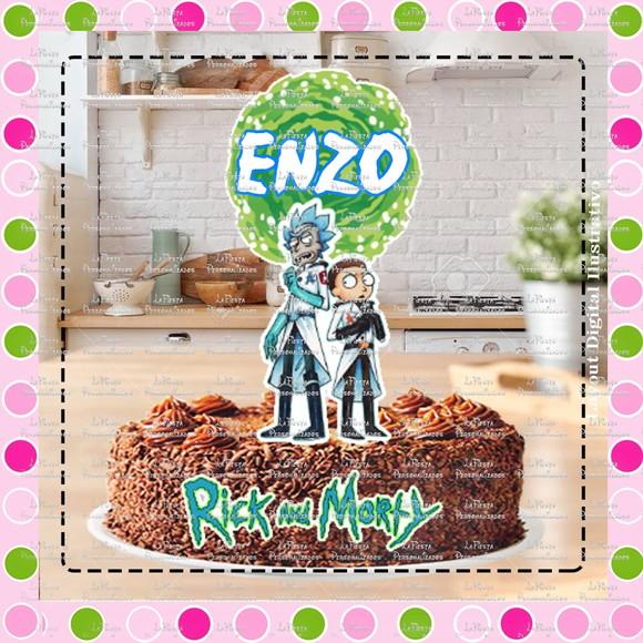 Topo de Bolo Rick and Morty