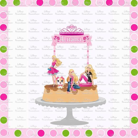 Topo de Bolo Barbie