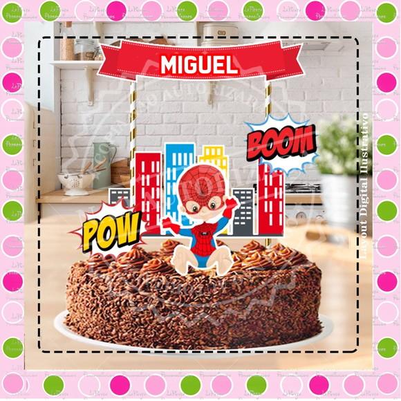 Topo de Bolo Homem Aranha Bebê