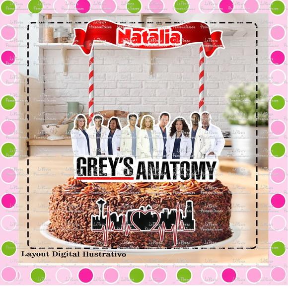 Topo de Bolo Grey's Anatomy