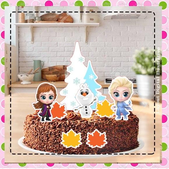 Topo de Bolo Frozen Cute
