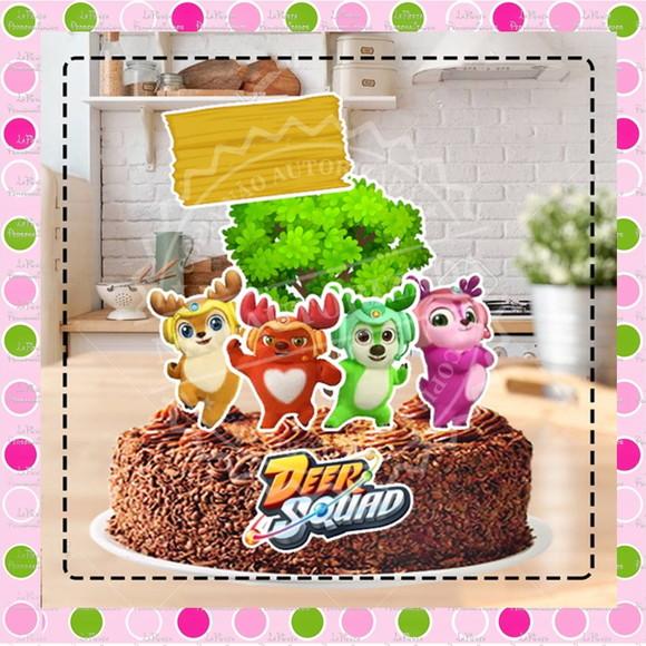 Topo De Bolo Deer Squad