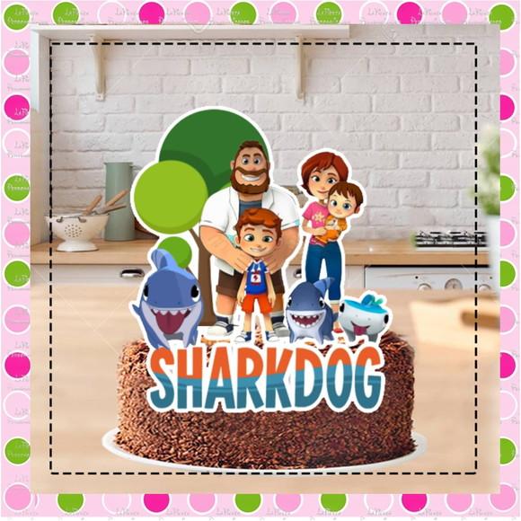 Topo de Bolo Tubacão Sharkdog