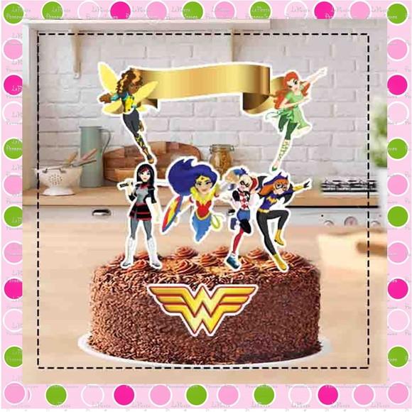 Topo de Bolo Super Hero Girls