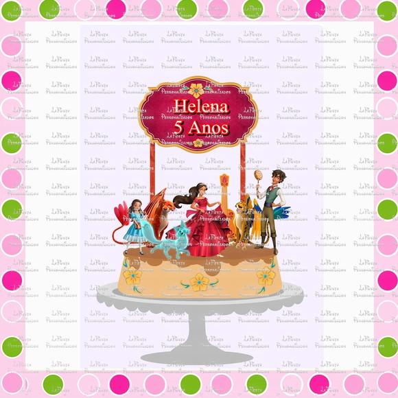 Topo de Bolo Helena de Avalor