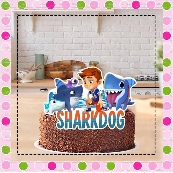 Topo de Bolo Tubacão Sharkdog