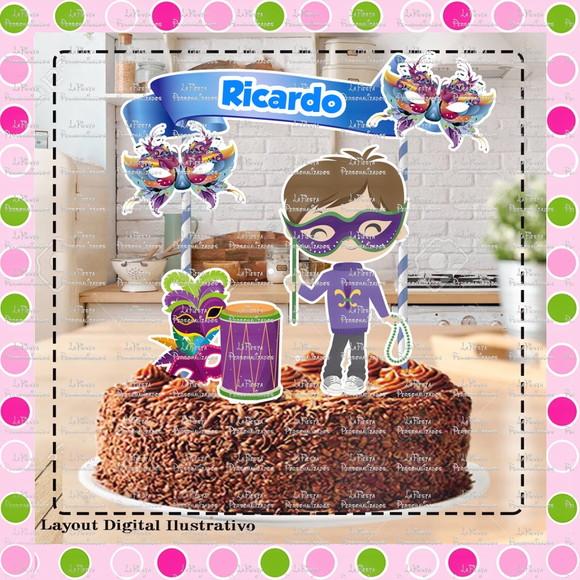 Topo de Bolo Carnaval