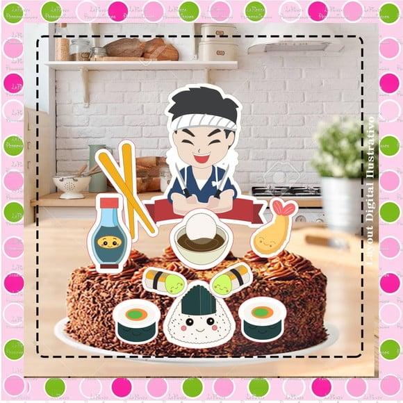 Topo de Bolo Sushi
