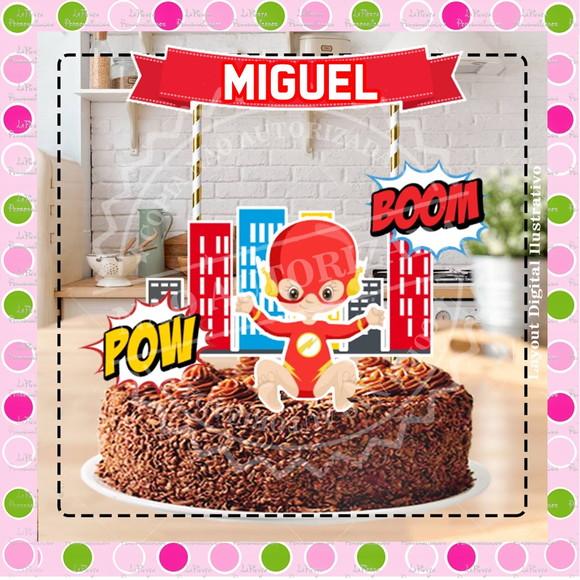 Topo de Bolo Flash Bebê