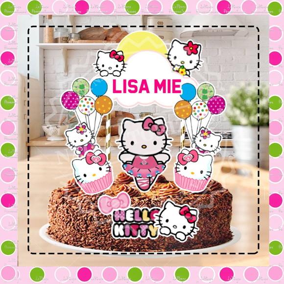 Topo de Bolo Hello Kitty