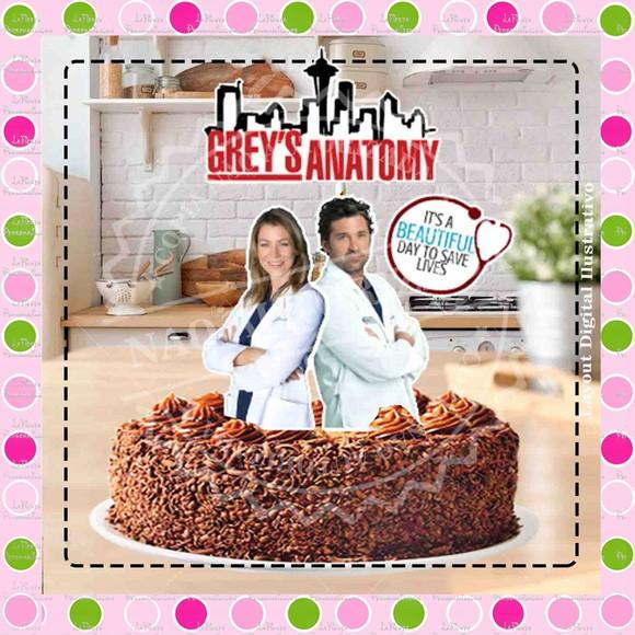 Topo de Bolo Grey's Anatomy