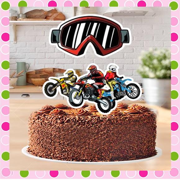 Topo de Bolo Motocross