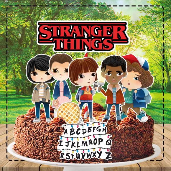 Topo de Bolo Stranger Things