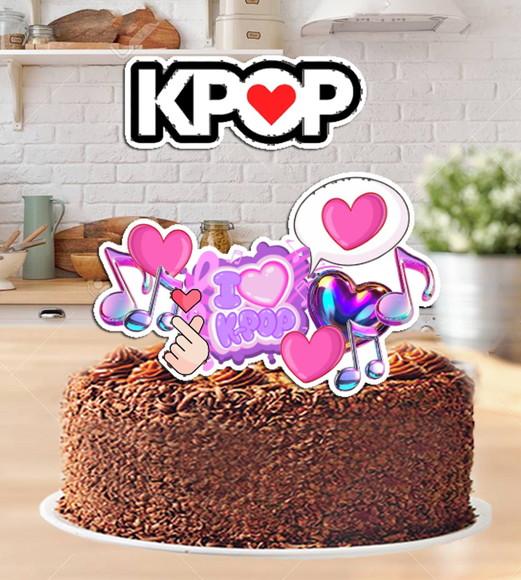 Topo de Bolo K-pop