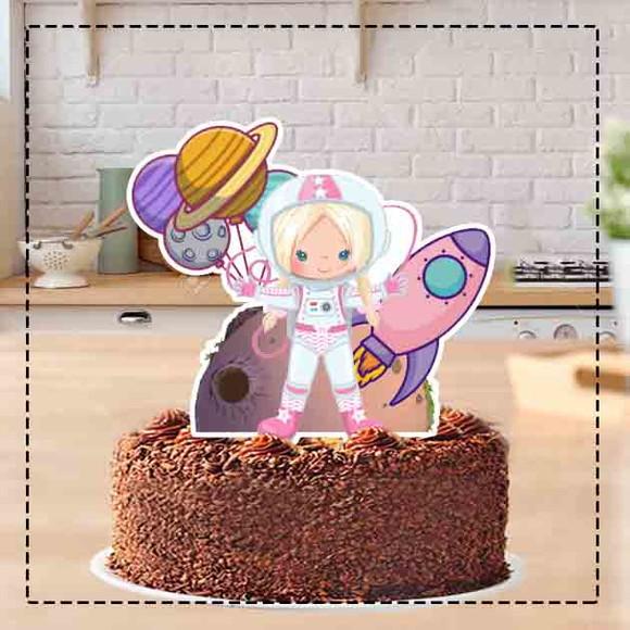 Topo de Bolo Astronauta